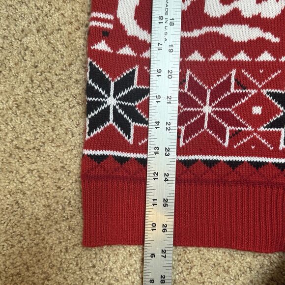 Coca Cola Women's Small Red Polar Bear Ugly Christmas Sweater Holiday Cute Cozy - Picture 6 of 7